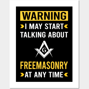 Warning Freemasonry Freemason Masonry Posters and Art